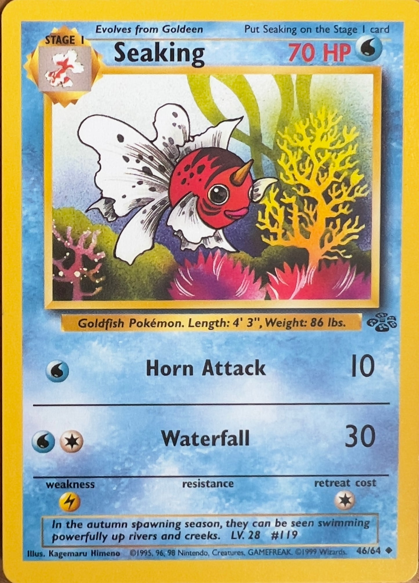 Seaking (non-holo) 46/64 - Pokemon Jungle (WOTC)