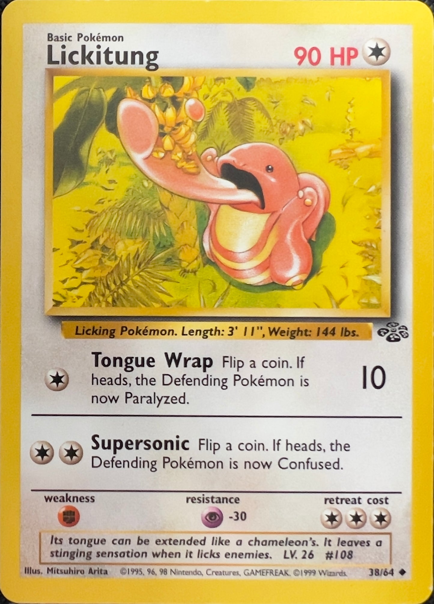 Lickitung (non-holo) 38/64 - Pokémon Jungle (WOTC)