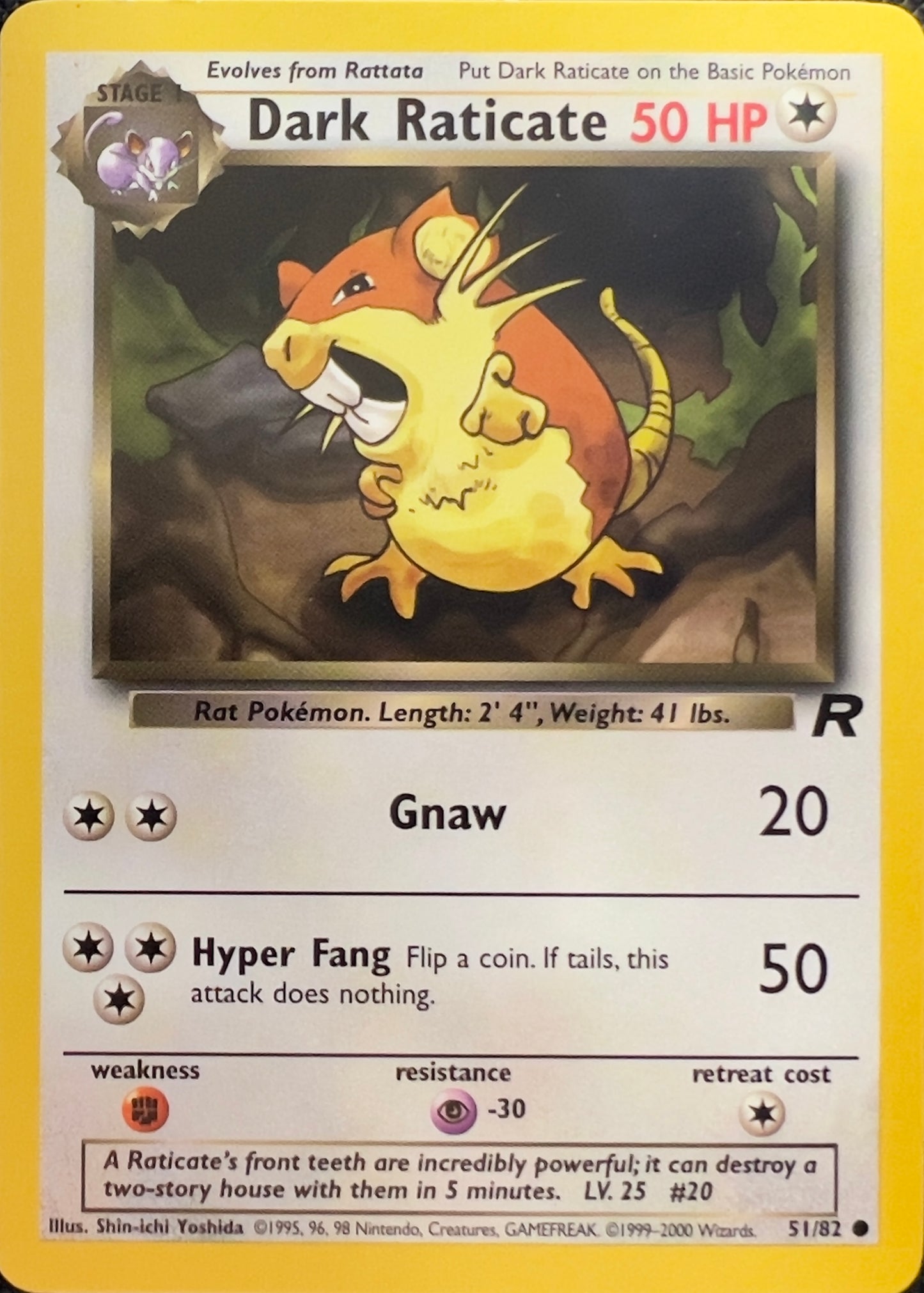 Dark Radicate (non-holo) 51/82 - Pokémon Team Rocket (WOTC)