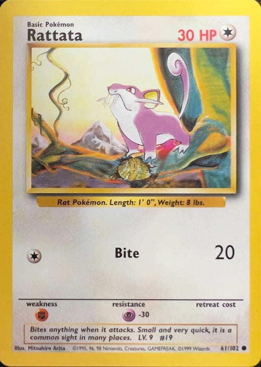 Rattata (non-holo) 61/102 - Pokémon Base Set (WOTC)