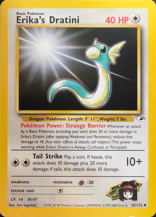 Erika’s Dratini (non-holo) 42/132 - Pokémon Gym Heroes (WOTC)