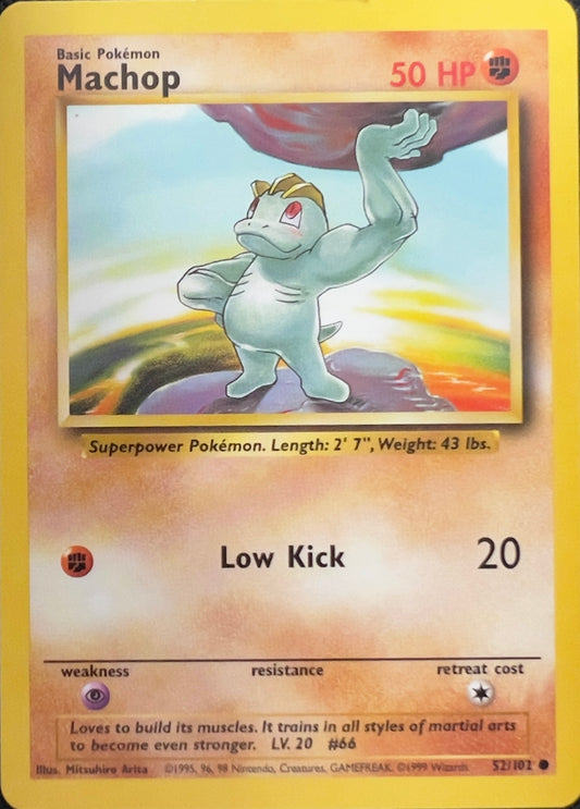 Machop (non-holo) 52/102 - Pokémon Base Set (WOTC)