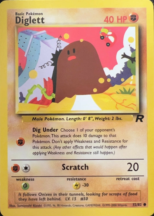 Diglett (non-holo) 52/82 - Pokémon Team Rocket (WOTC)