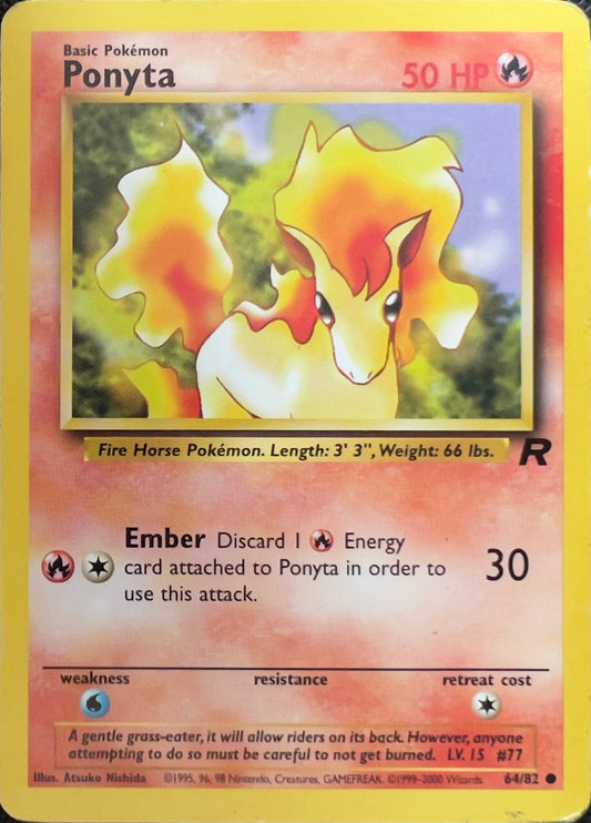 Ponyta (non-holo) 64/82 - Pokémon Team Rocket (WOTC)