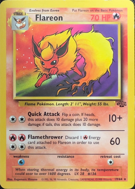 Flareon (non-holo) 19/64 - Pokémon Jungle (WOTC)