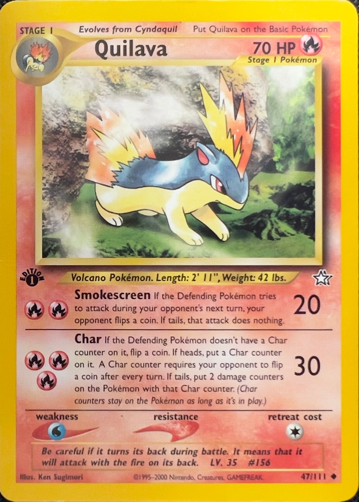 Quilava (non-holo) 47/111 - Pokémon Neo Genesis (1st Edition WOTC)