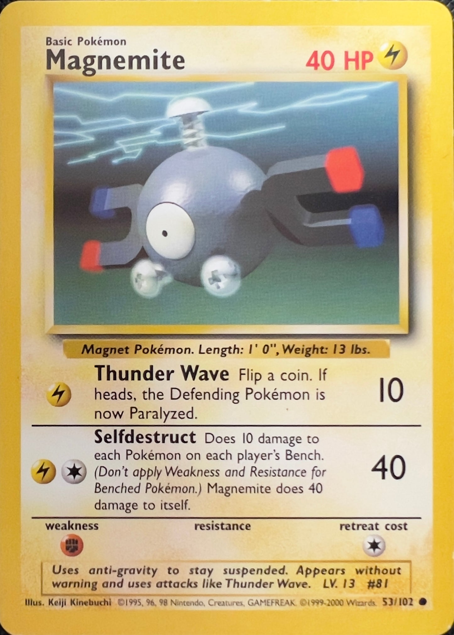 Magnemite (non-holo) 53/102 - Pokémon Base Set (WOTC)