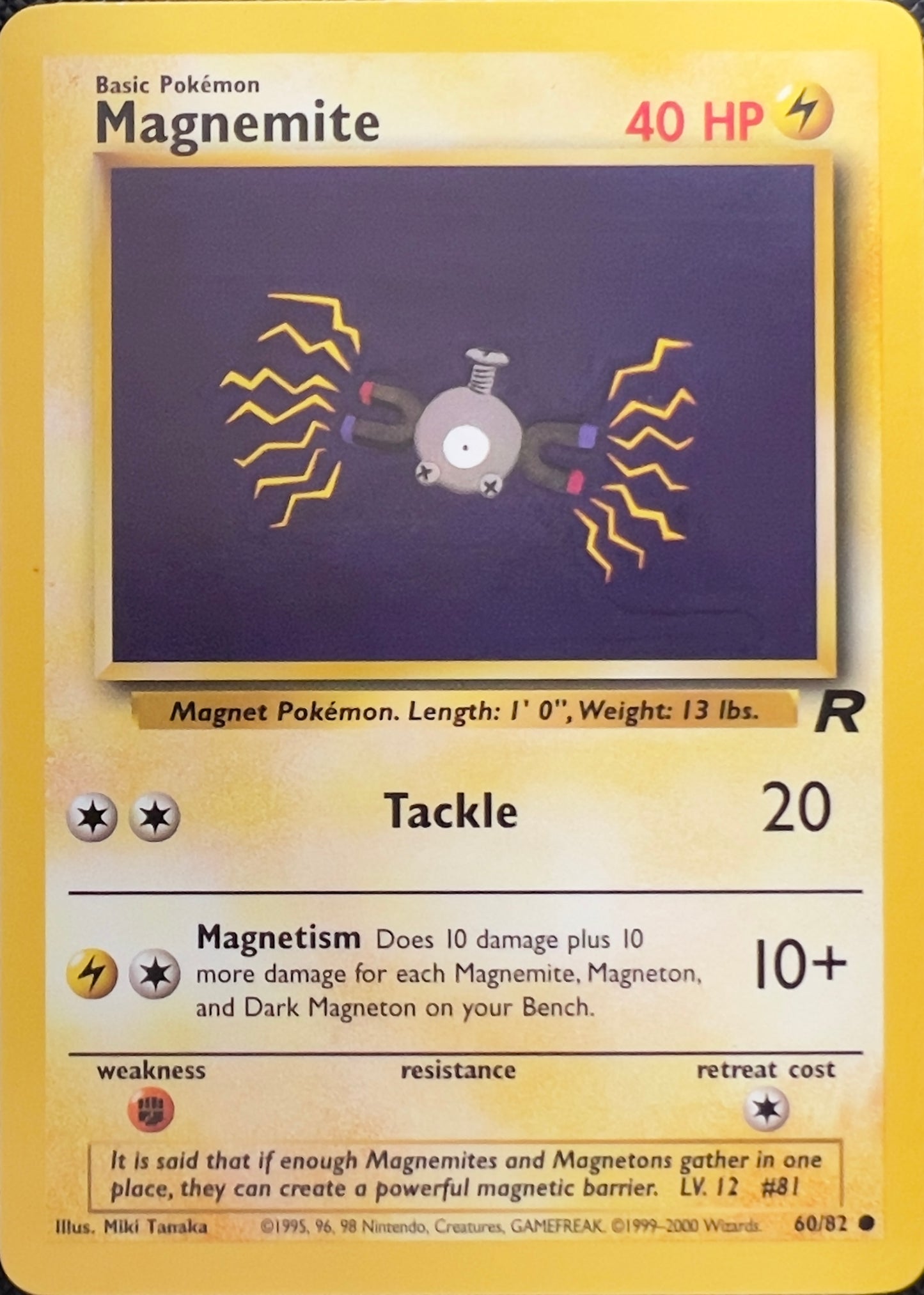 Magnemite (non-holo) 60/82 - Pokémon Team Rocket (WOTC)