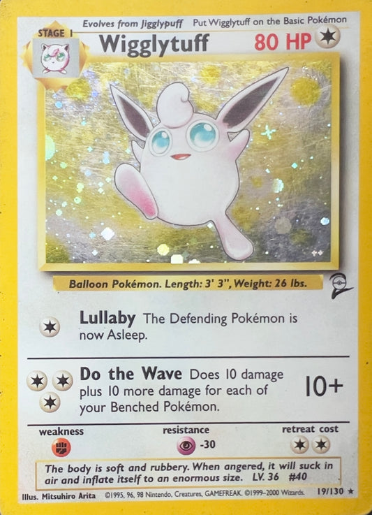 Wigglytuff Holo 19/130 – Pokémon Base Set 2 (WOTC)